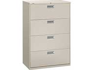 600 Series 4-Drawer Lateral File (Light Grey)